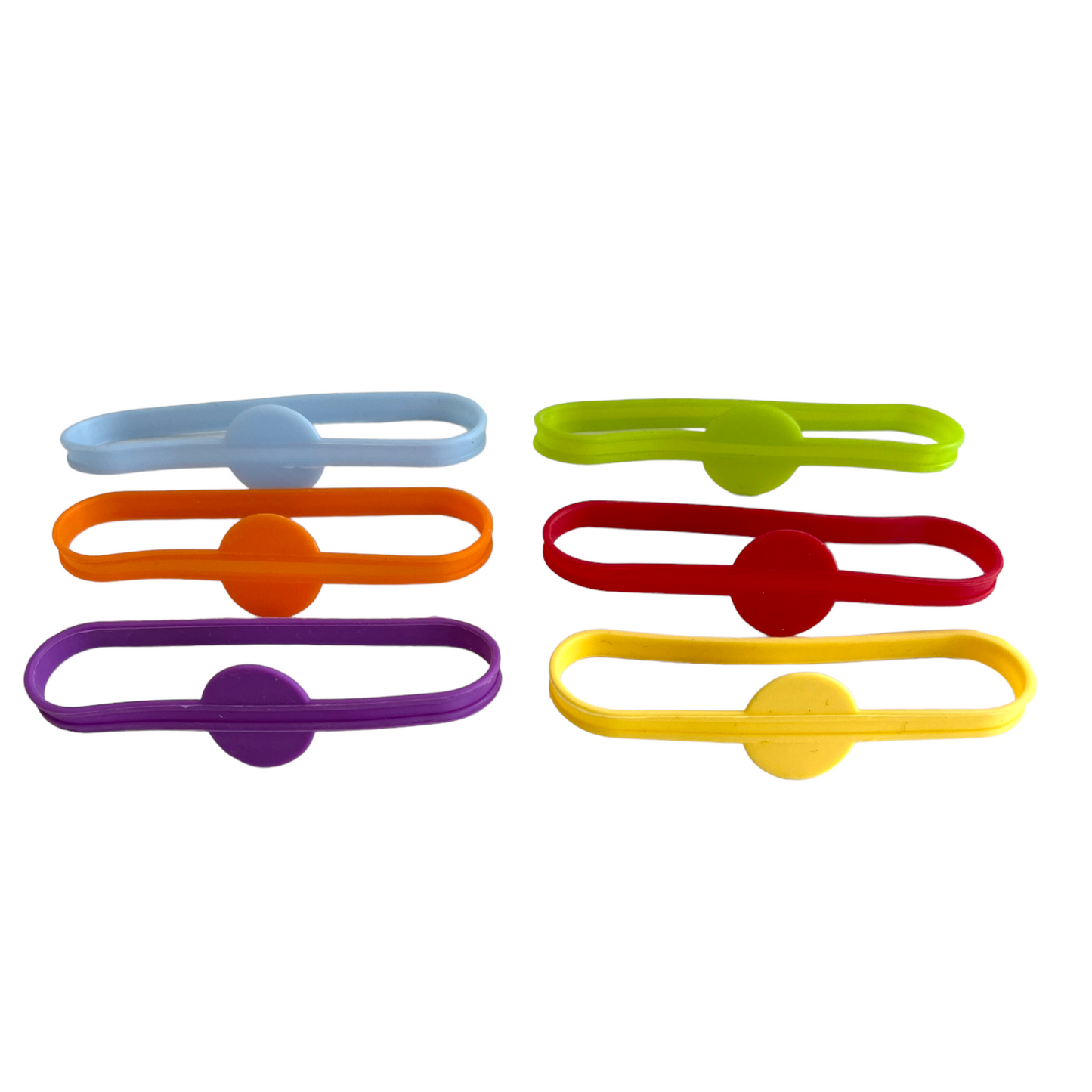 Silicone Drink Identifier Bands, 6 PACK