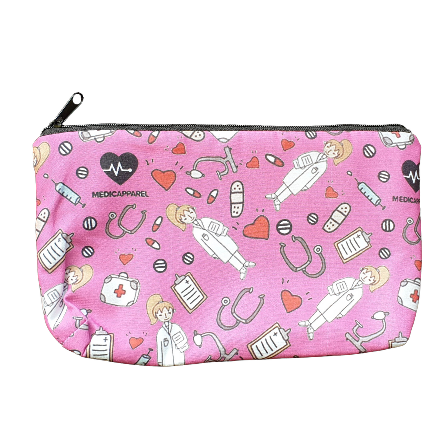 Nurses Soft Padded Zipper Purse Pen & Pencil Cases SPIRIT SPARKPLUGS Pink Med Bag  