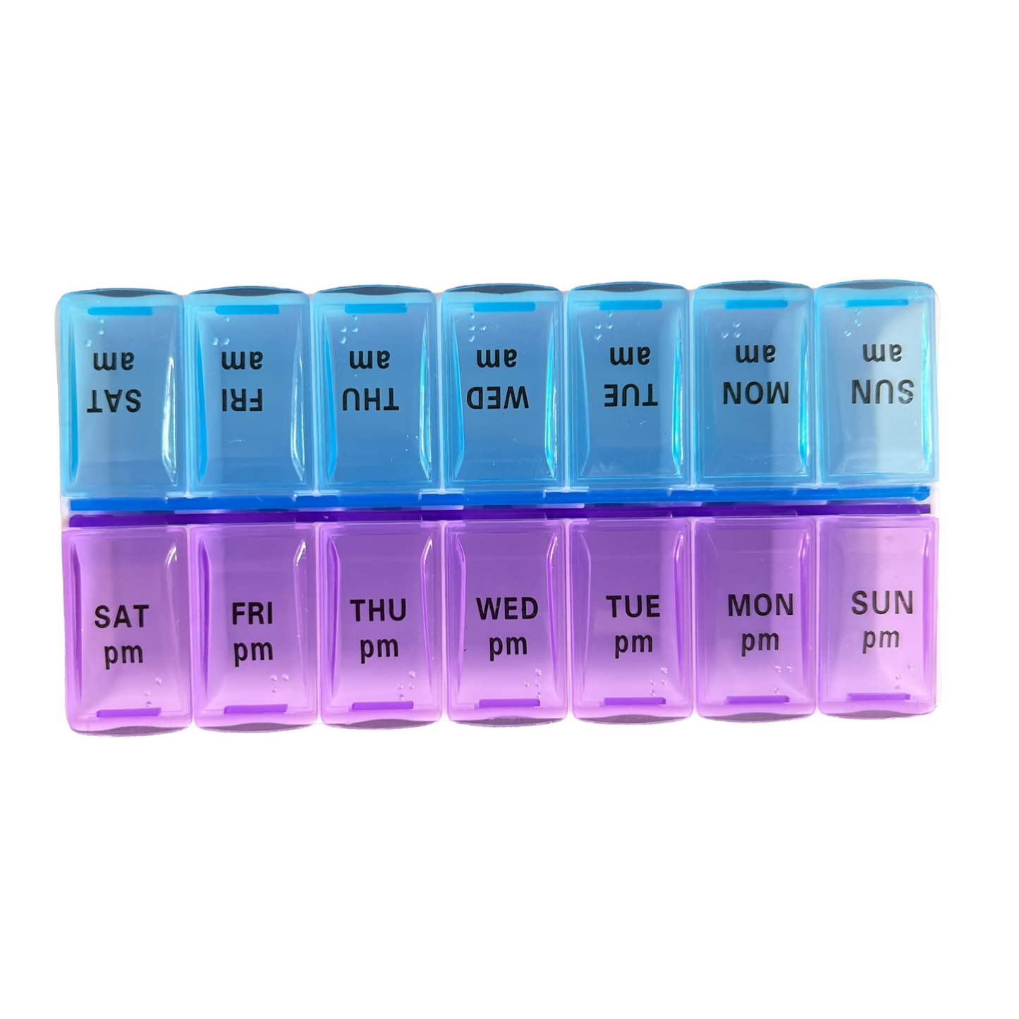 7 Day Pill Box — 2x Blisters Daily - SMALL Managing Medications SPIRIT SPARKPLUGS   